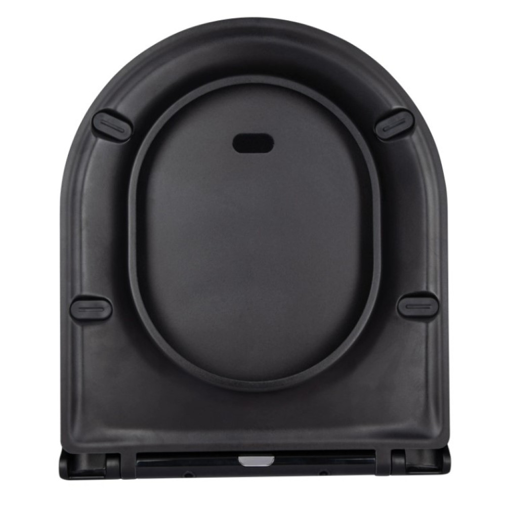 Сидения для унитаза Qtap Robin Matt Black с микролифтом Slim Duroplast, Quick Release QT99HY2411MB