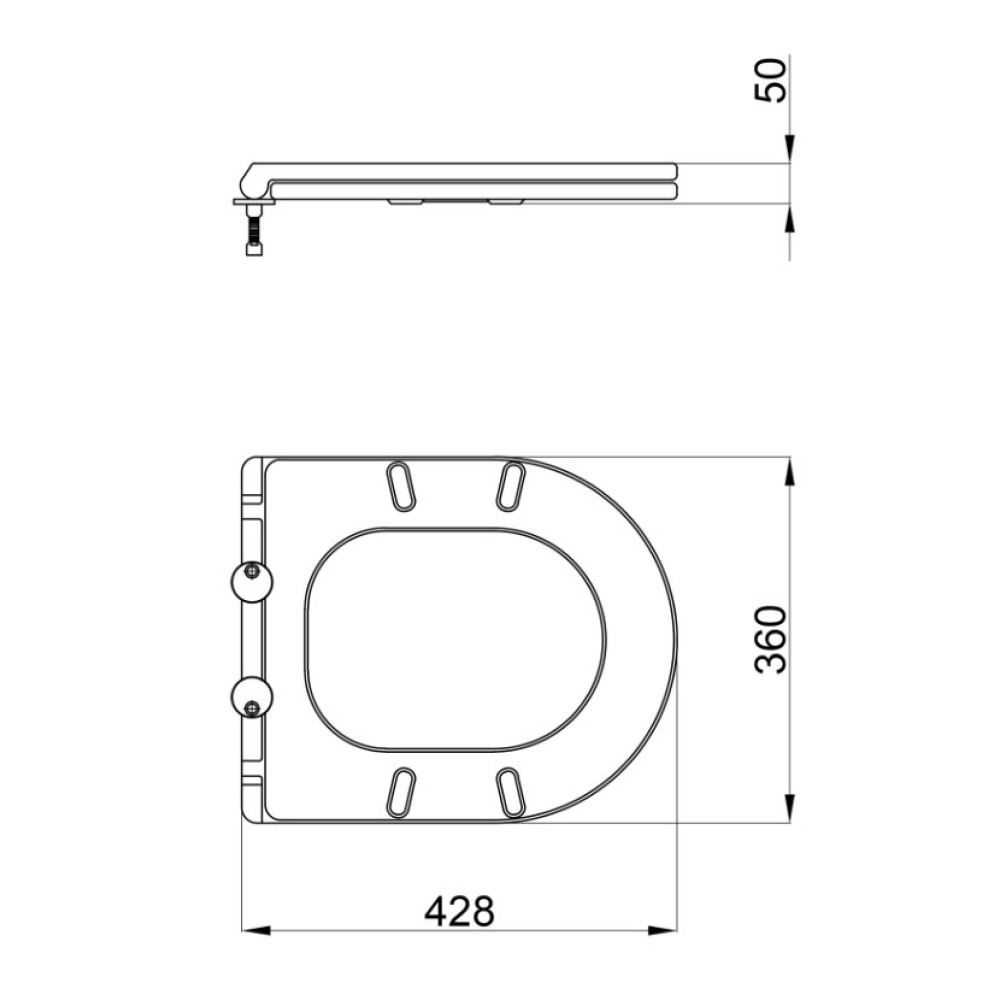 Сидения для унитаза Qtap Robin Matt Black с микролифтом Slim Duroplast, Quick Release QT99HY2411MB