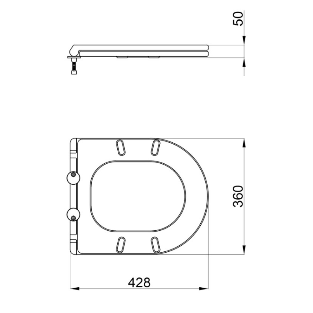 Сидения для унитаза Qtap (Robin, Aries) с микролифтом Slim Duroplast, Quick Release QT99HY2411W