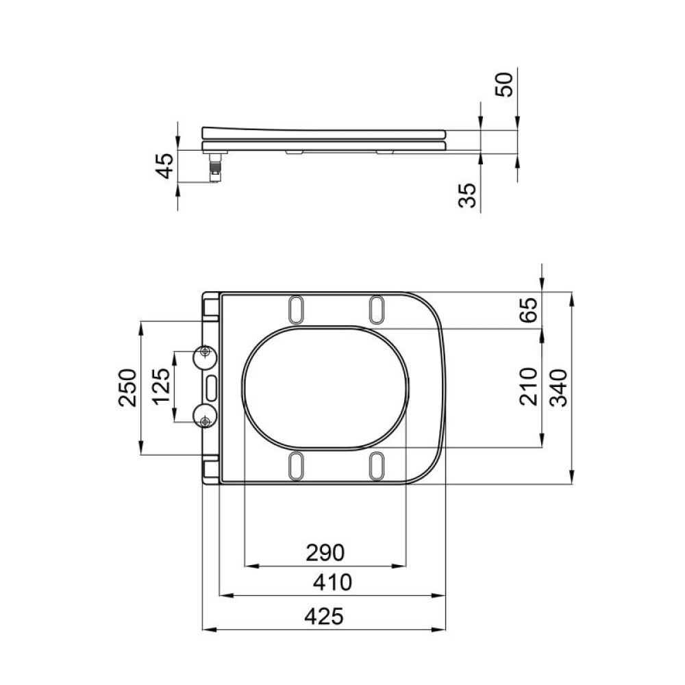 Сидіння для унітазу Qtap Presto з мікроліфтом Slim QT26992615EW