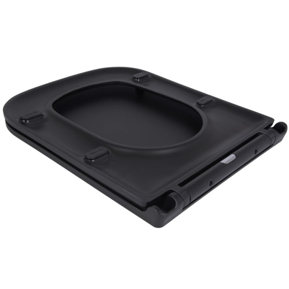 Сидения для унитаза Qtap Tern Matt Black с микролифтом Slim Duroplast, Quick Release QT99HY2322MB