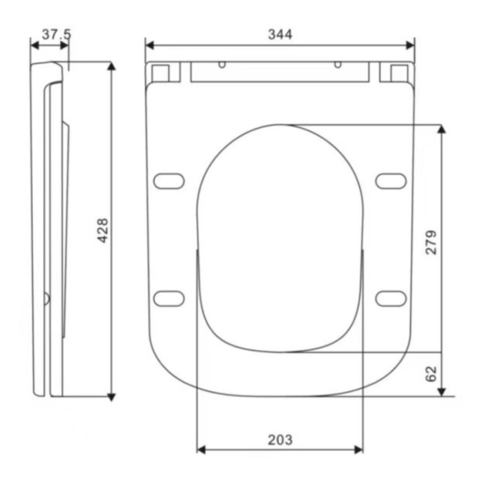 Сидения для унитаза Qtap (Gemini 490) с микролифтом, Slim Duroplast, Quick Release QTSC179W49385