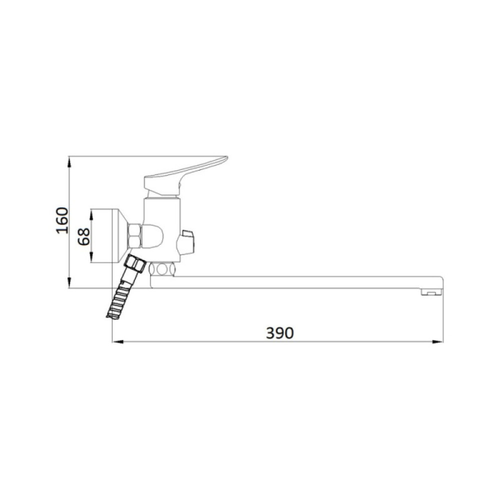 Змішувач для ванни Q-tap Loft CRM 005 New