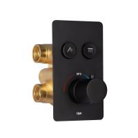 Смеситель для душа Qtap Votice термостатический скрытого монтажа QTVOT6442T105NKB Black Matt
