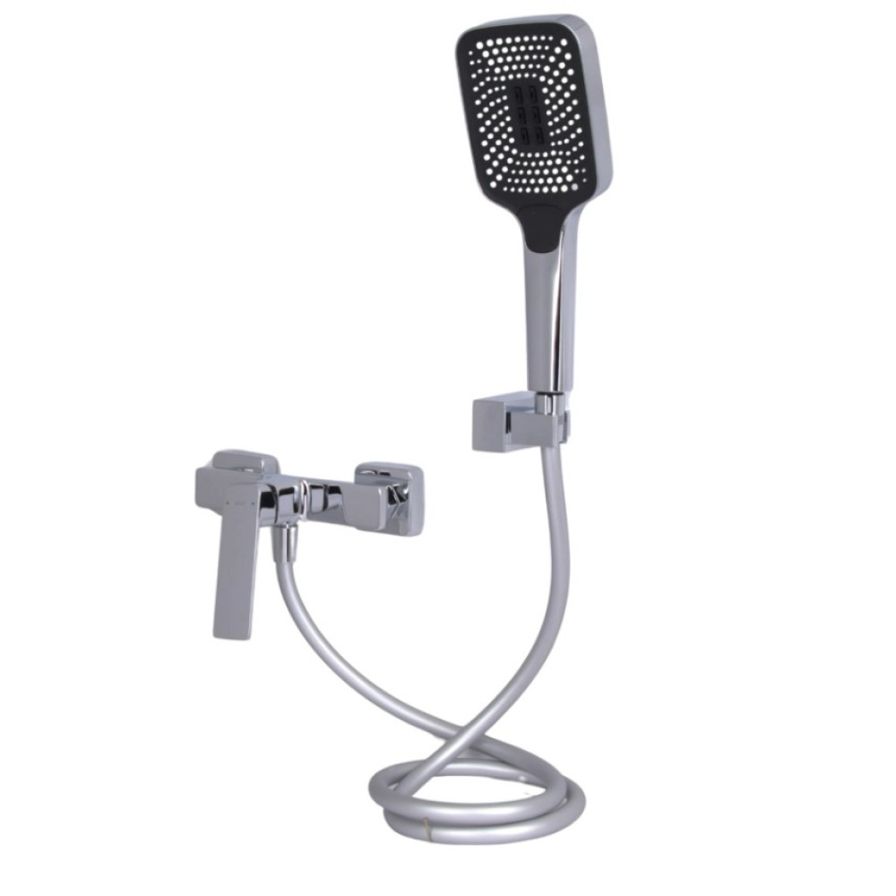 Змішувач для душа Qtap Capricorn, Chrome (k35) з душовим гарнітуром QTCAP4060102C48221