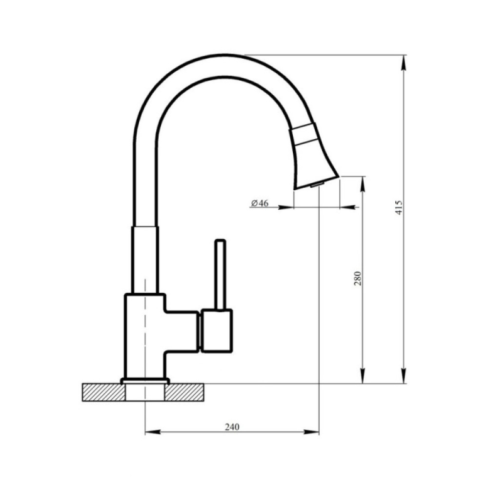 Змішувач для кухні Q-tap Spring CRB 007F-1