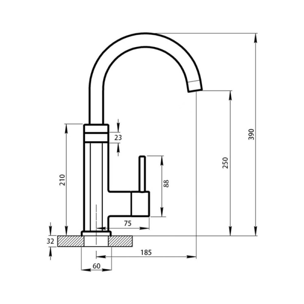 Монокран з електричним і Q-tap Elterna CRW 337