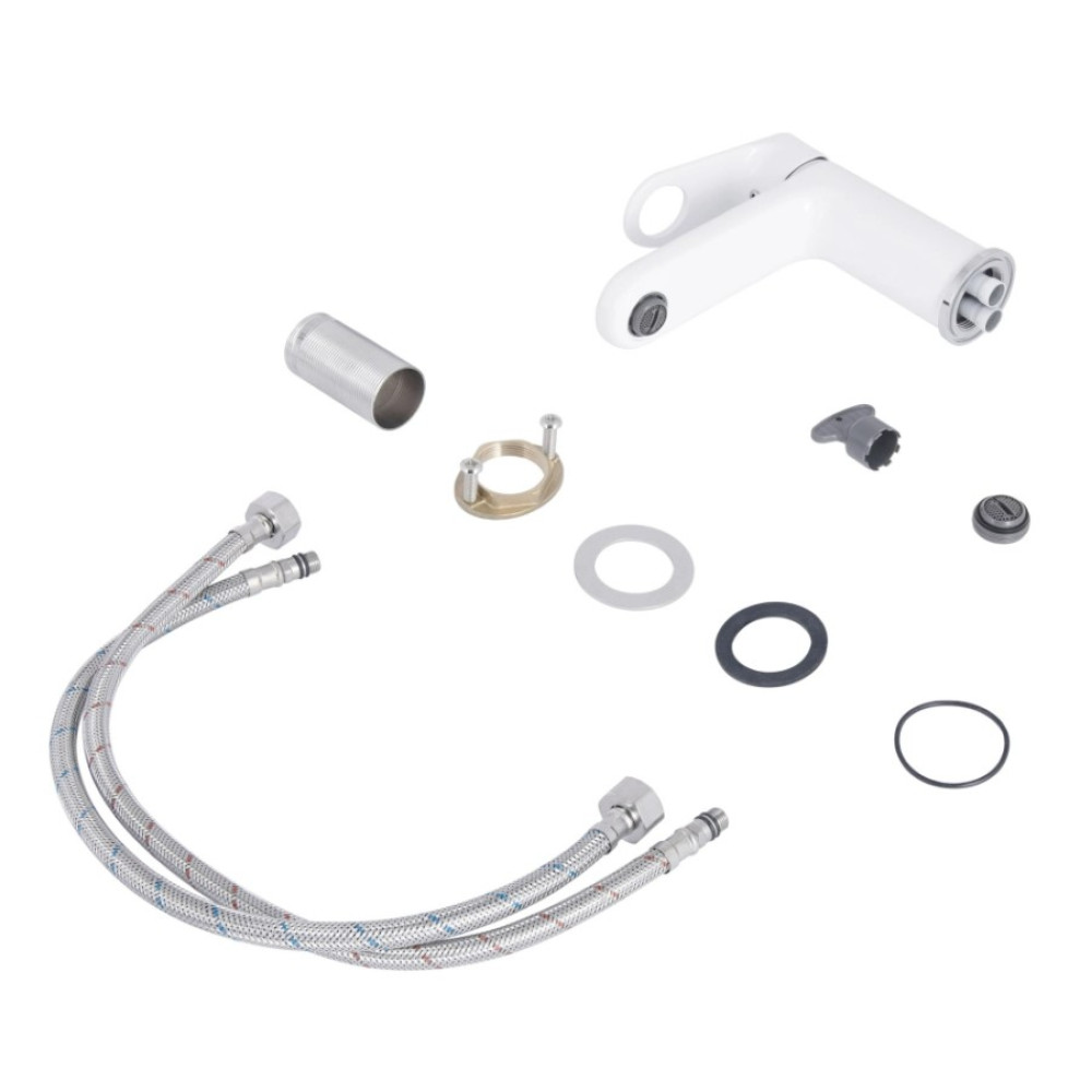 Змішувач для раковини Qtap Jay, Chrome/White (k35) QTJAY270CRW45551