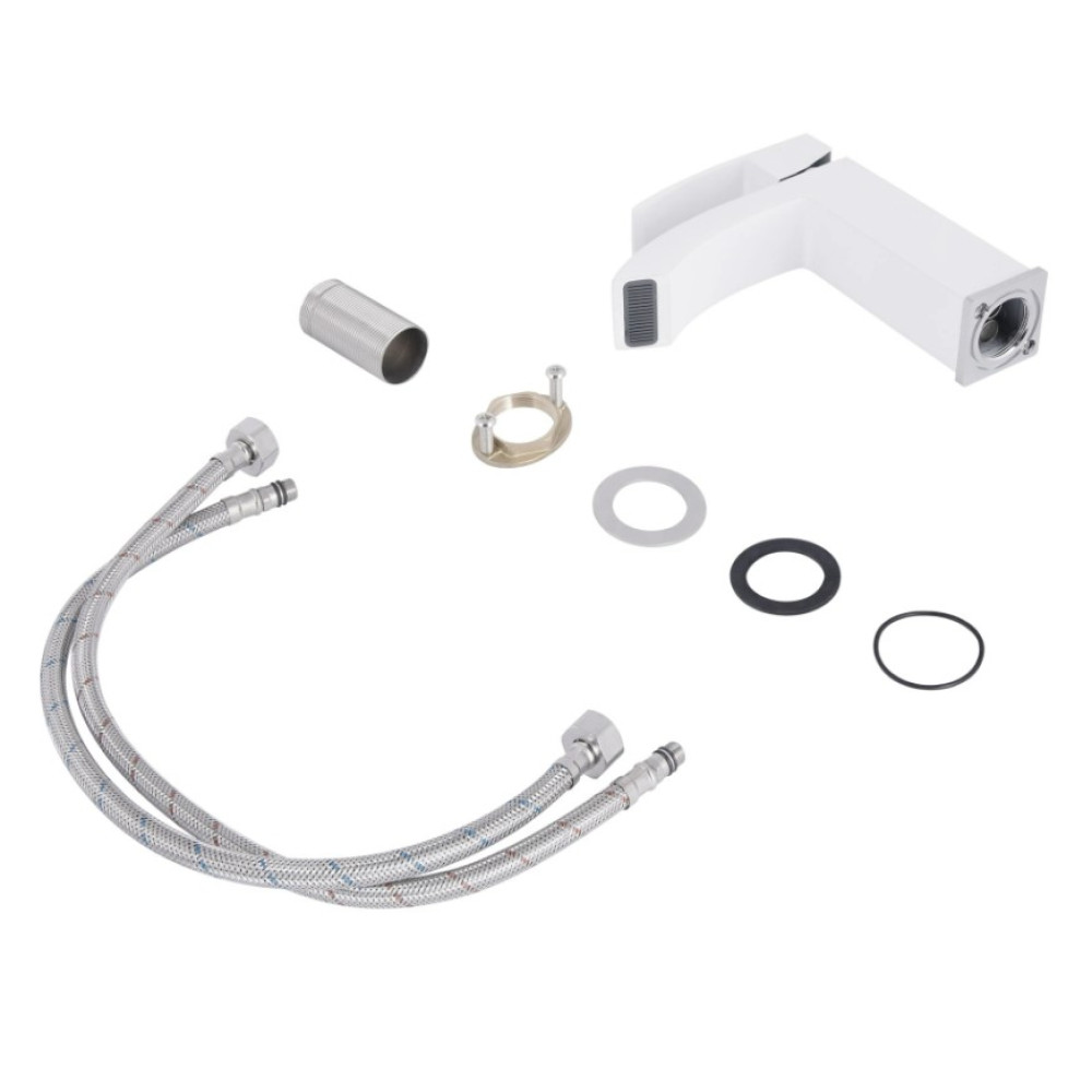 Змішувач для раковини Qtap Swan Cascada, Chrome/White (k35) QTSWA270CRW45568