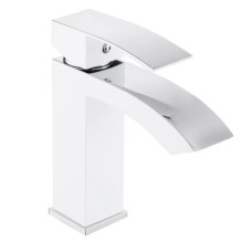 Змішувач для раковини Qtap Swan Cascada, Chrome/White (k35) QTSWA270CRW45568