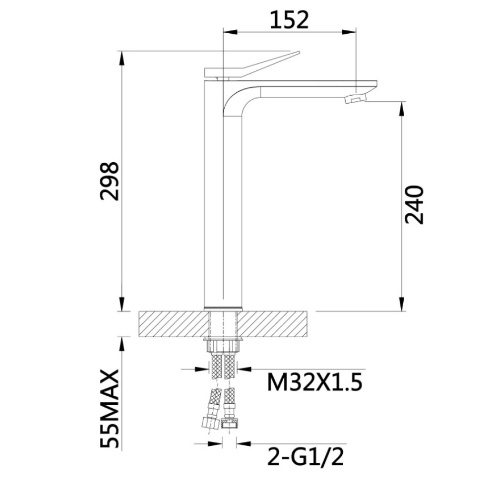 Змішувач для раковини Qtap Presto Chrome/White QTPRE269CRW45577