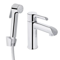 Змішувач для раковини Qtap Grand, Chrome (k35) з гігієнічним душем QTGRA272CRM45670