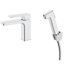 Смеситель для раковины Qtap Gemini (с гигиеническим душем) QTGEM272CRM45689