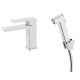 Змішувач для раковини Qtap Gemini (з гігієнічним душем) QTGEM272CRW45691 Chrome/White