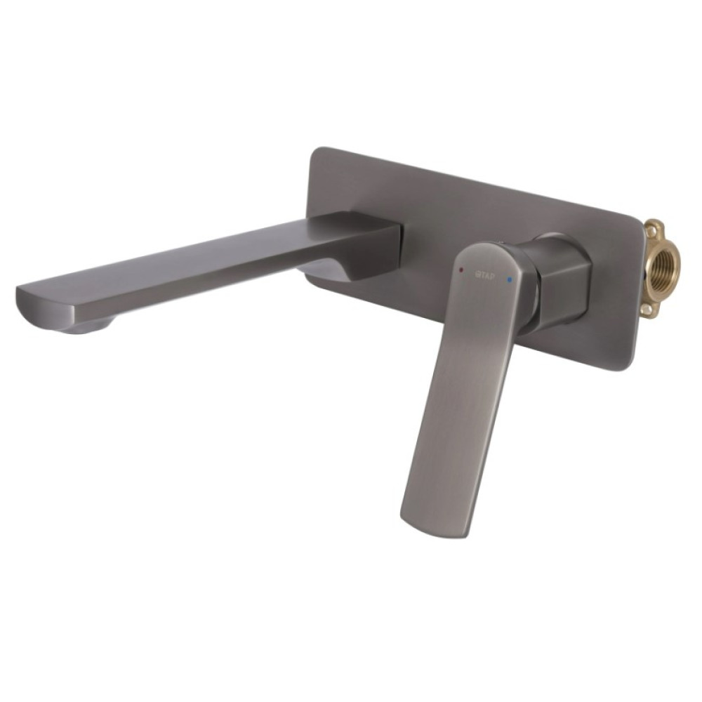 Смеситель для раковины Qtap скрытого монтажа Slavonice, Gunmetal Black PVD (k35) QTSLA273GMB45920