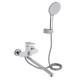 Змішувач для ванни Qtap Jay, Chrome/White (k35) з душовим гарнітуром QTJAY2601CRW45552