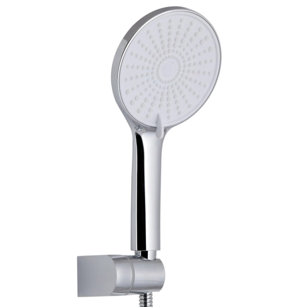 Смеситель для ванной Qtap Jay, Chrome/White (k35) с душевым гарнитуром QTJAY259CRW45553