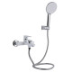 Смеситель для ванной Qtap Jay, Chrome/White (k35) с душевым гарнитуром QTJAY259CRW45553