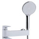 Змішувач для ванни Qtap Jay, Chrome/White (k35) з душовим гарнітуром QTJAY260CRW45554