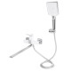 Смеситель для ванной Qtap Presto с душевым гарнитуром Chrome/White QTPRE2601CRW45578