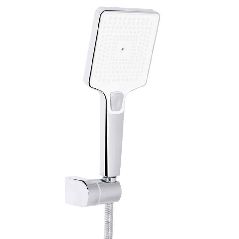 Смеситель для ванной Qtap Presto с душевым гарнитуром Chrome/White QTPRE2601CRW45578