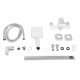 Смеситель для ванной Qtap Presto с душевым гарнитуром Chrome/White QTPRE2601CRW45578