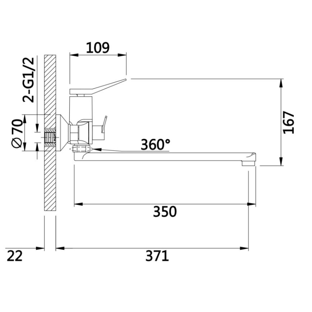 Змішувач для ванни Qtap Presto з душовим гарнітуром Graphite QTPRE2601GRP45583