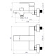 Змішувач для ванни Qtap Gemini QTGEM259BLM45682 Black Matt