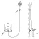 Смеситель для ванны Qtap Slavonice QTSLV259GMB48035