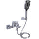 Змішувач для ванни Qtap Capricorn, Chrome (k35) з душовим гарнітуром QTCAP3060102C48222