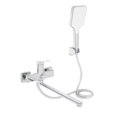 Смеситель для ванной Qtap Arvin Chrome (k30) с душевым гарнитуром QTARV260CRM48641