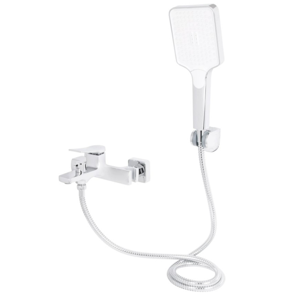 Смеситель для ванной Qtap Nando Chrome (k35) с душевым гарнитуром QTNAN259CRM48651