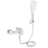Смеситель для ванной Qtap Nando Chrome (k35) с душевым гарнитуром QTNAN259CRM48651