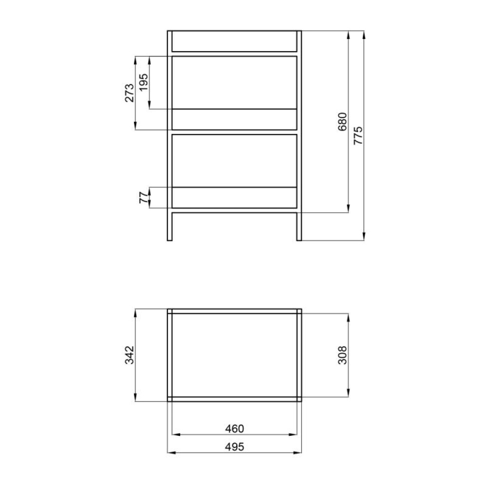 Стелаж підлоговий Qtap Taurus 500х800х350 Whitish oak QT24752SN800WO