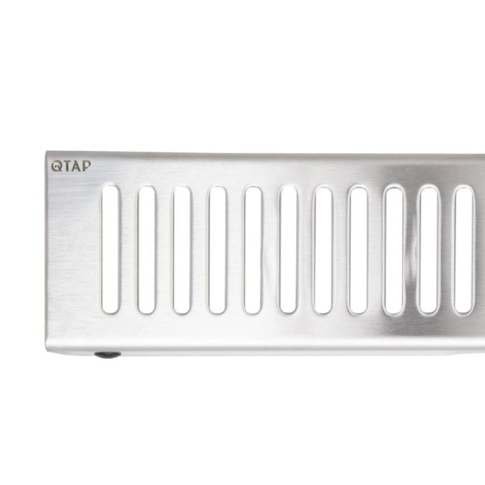 Линейный трап Qtap Taurus FA900 из нержавеющей стали, с сухим затвором QTTAUFA900