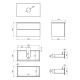 Тумба підвісна Qtap Tern Push-to-Open Matt Black QT1779TPL1002MB