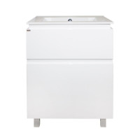 Комплект Qtap Albatross 605х825х460 White тумба напольная + раковина врезная QT0171TN600D3060CW