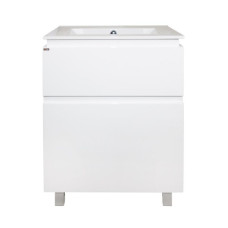 Комплект Qtap Albatross 605х825х460 White тумба підлогова + раковина врізна QT0171TN600D3060CW