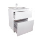 Комплект Qtap Albatross 605х825х460 White тумба підлогова + раковина врізна QT0171TN600D3060CW