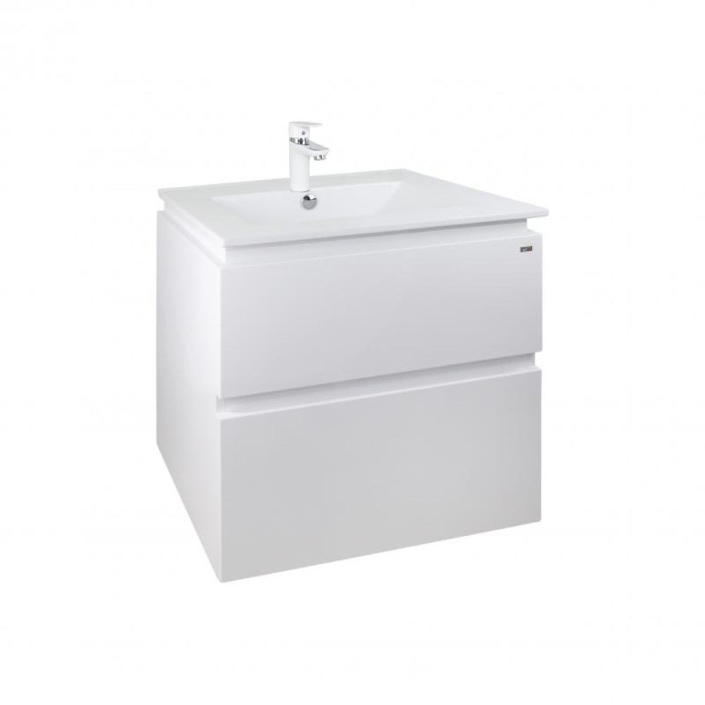 Комплект Qtap Albatross 605х725х460 White тумба підвісна + раковина врізна QT0172TP600D3060CW