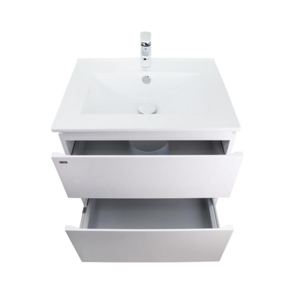 Комплект Qtap Albatross 605х725х460 White тумба підвісна + раковина врізна QT0172TP600D3060CW
