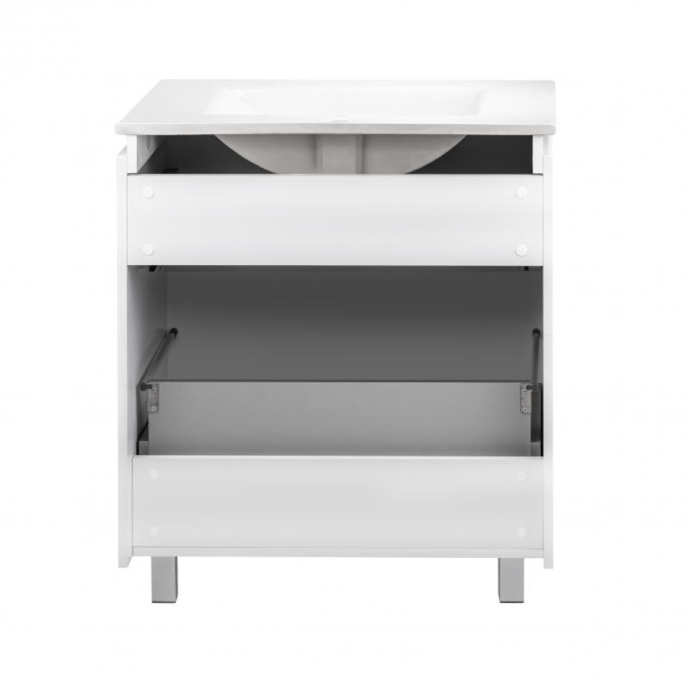 Комплект Qtap Albatross 710х825х460 White тумба підлогова + раковина врізна QT0171TN700D3070CW