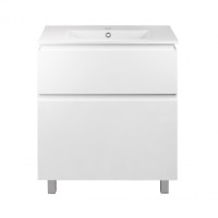 Комплект Qtap Albatross 710х825х460 White тумба підлогова + раковина врізна QT0171TN700D3070CW