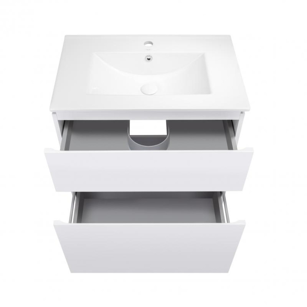Комплект Qtap Albatross 710х825х460 White тумба підлогова + раковина врізна QT0171TN700D3070CW