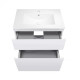 Комплект Qtap Albatross 710х825х460 White тумба підлогова + раковина врізна QT0171TN700D3070CW