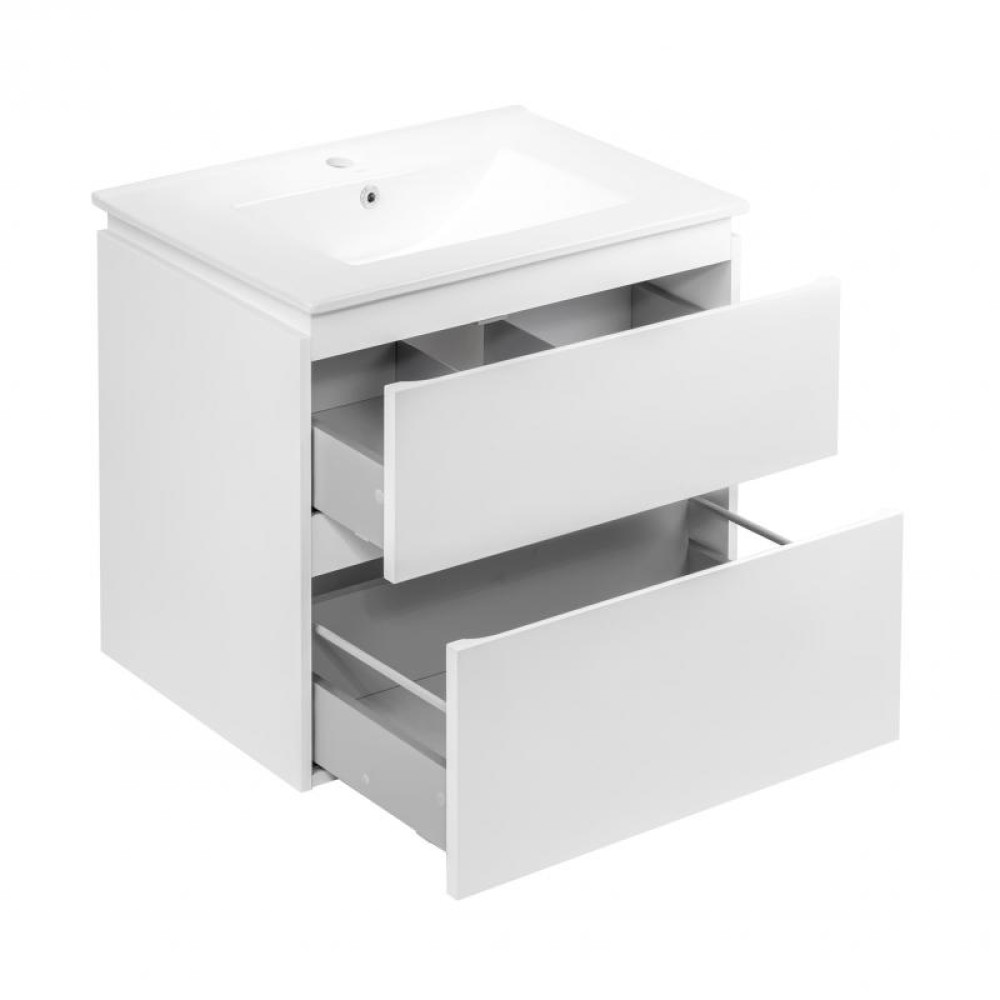 Комплект Qtap Albatross 710х725х460 White тумба підвісна + раковина врізна QT0172TP700D3070CW