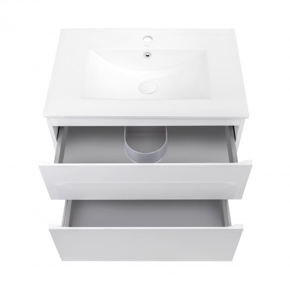Комплект Qtap Albatross 710х725х460 White тумба підвісна + раковина врізна QT0172TP700D3070CW