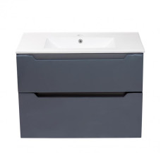 Комплект Qtap Scorpio 810х585х460 Graphite тумба підвісна + раковина врізна QT1472TPВ8023080CG