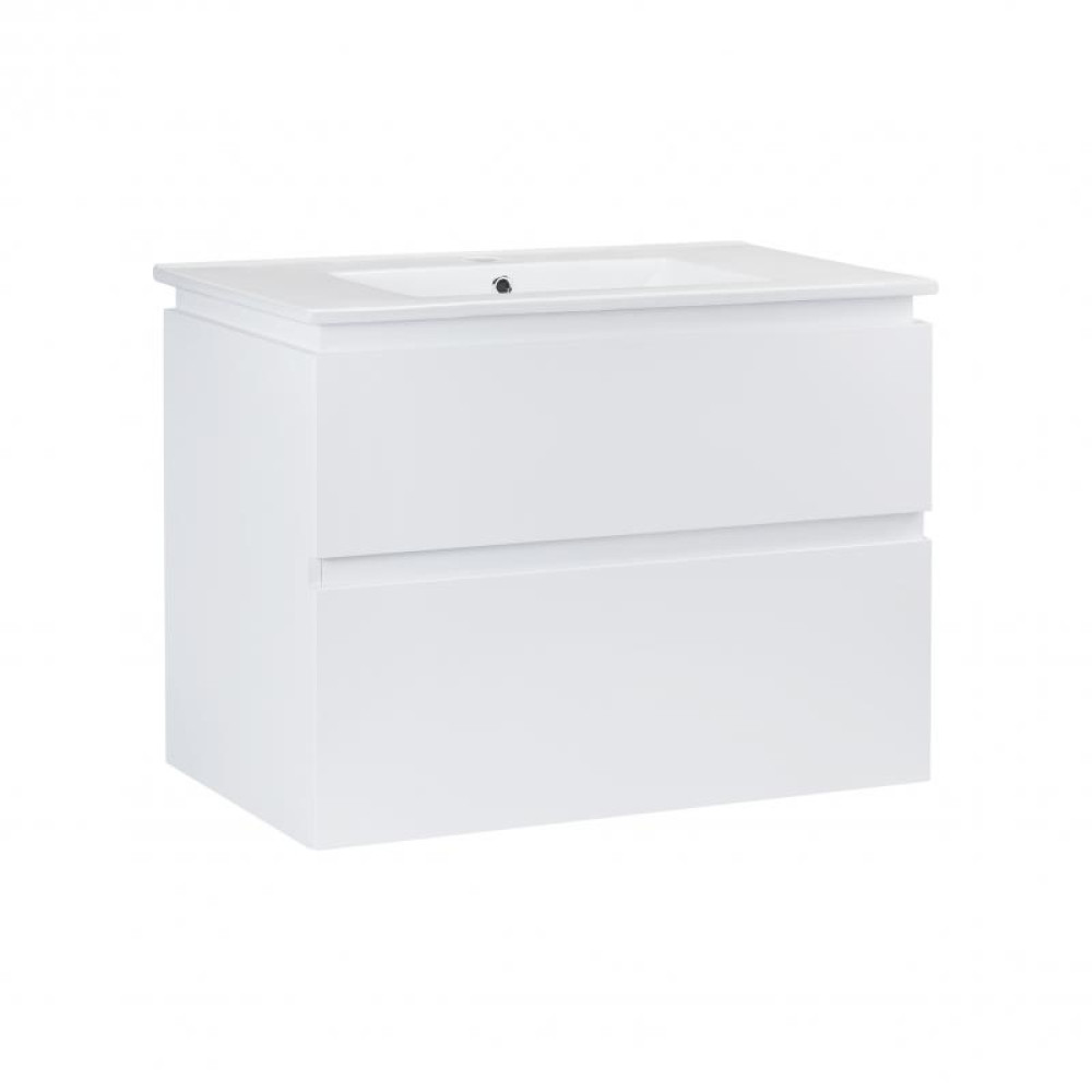 Комплект Qtap Albatross White тумба підвісна + раковина врізна QT0172TP800D3080CW