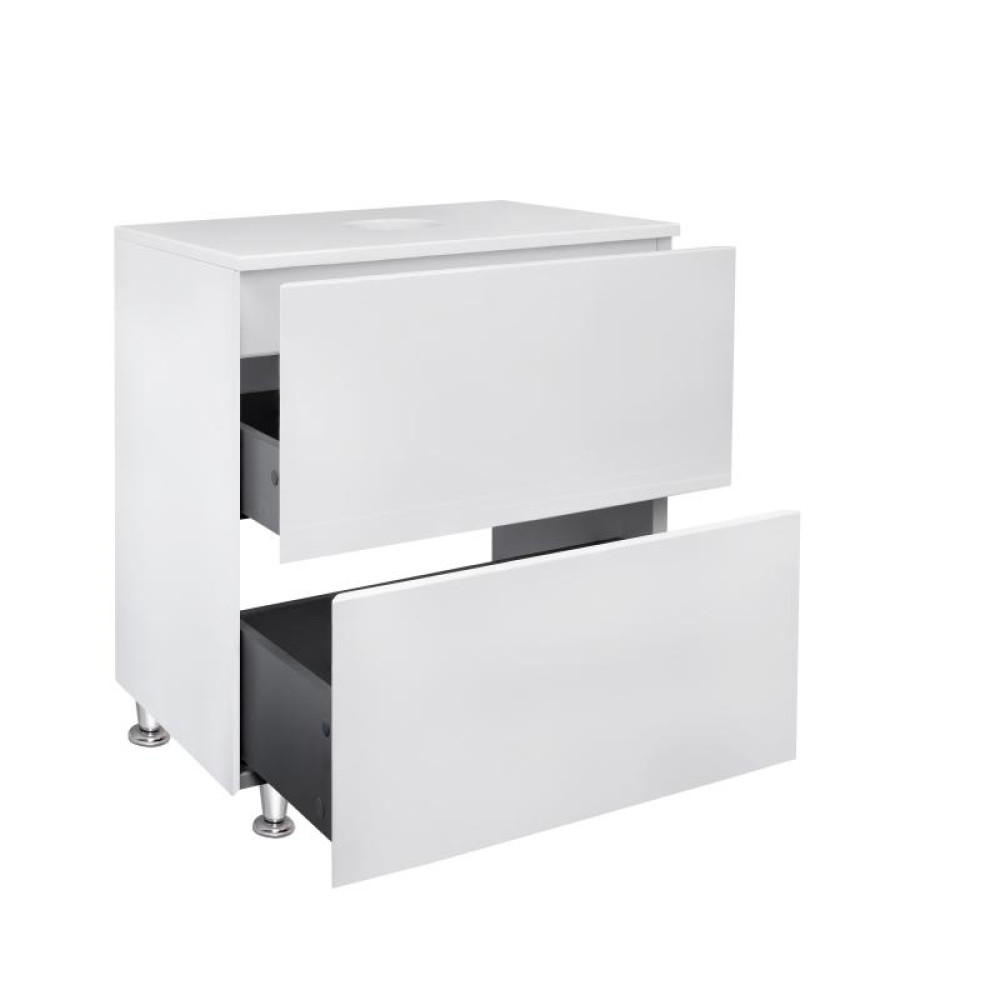 Тумба підлогова Qtap Tern White зі стільницею QT1780TNL601W